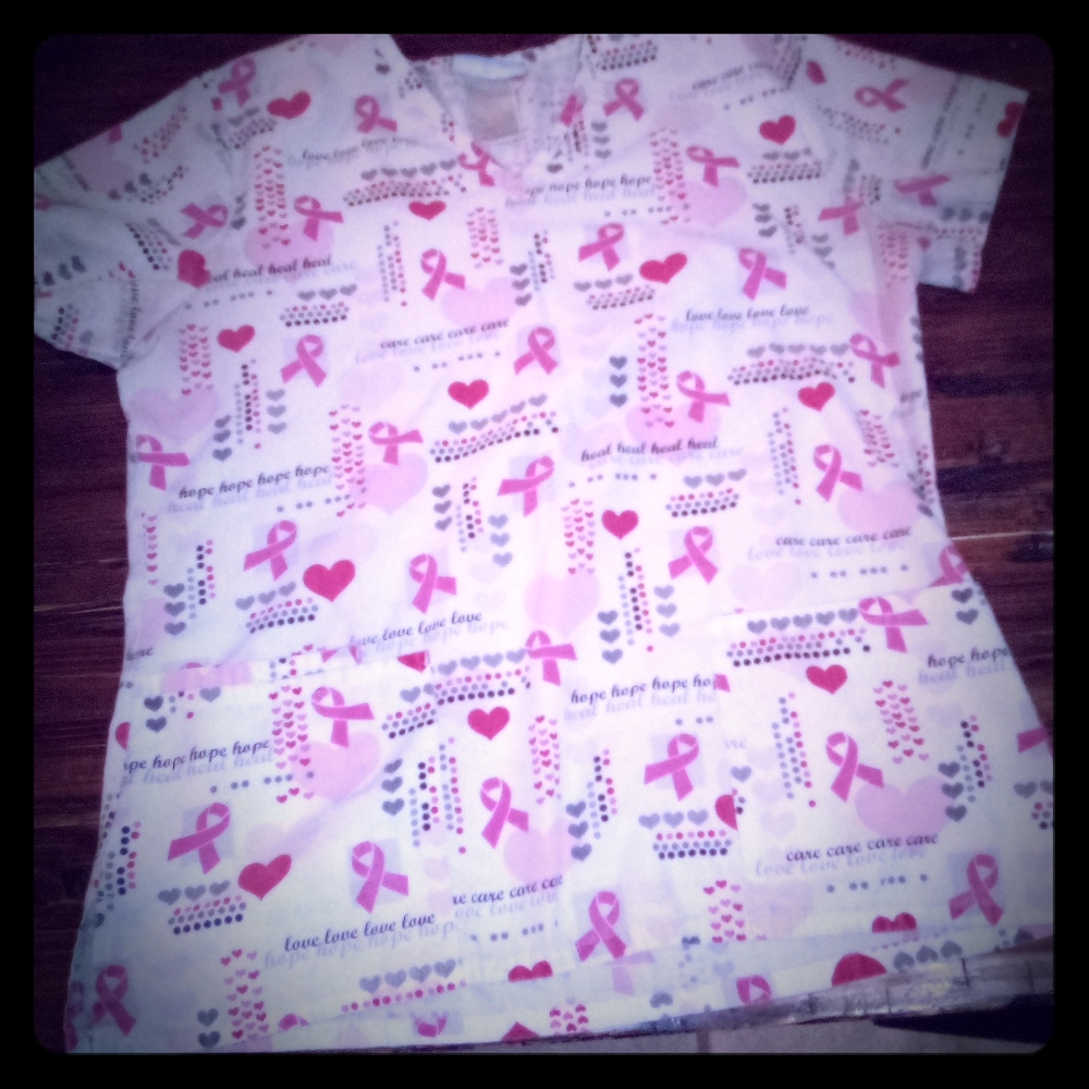 Breast Cancer awareness scrub top